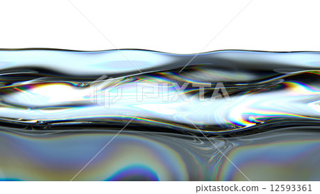 Liquid fuel or petrol with colorful oily pattern isolated 12593361