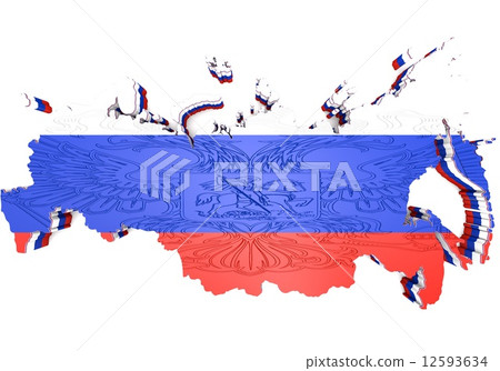 Illistration of Russia map 12593634