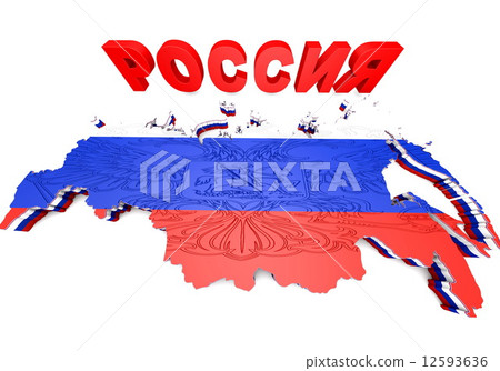 Illistration of Russia map 12593636
