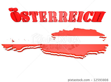 map illustration of Austria with flag map illustration of Austria with flag 12593808
