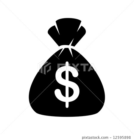 插圖 背景_小物 小物 圖標 money bag icon on white background.