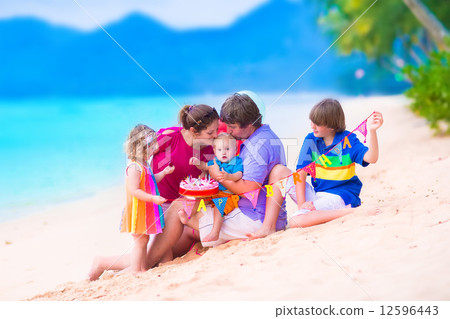 Birthday party at a beach 12596443