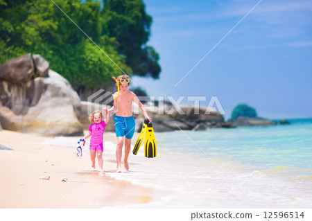 Kids on a beach Kids on a beach 12596514