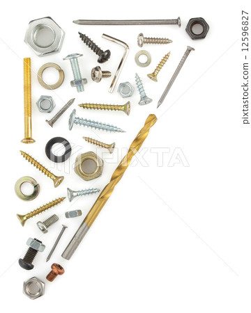 hardware tools on white hardware tools on white 12596827