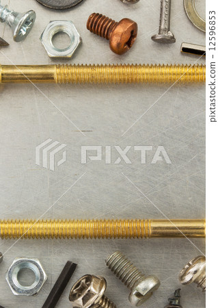 hardware tools at metal background 12596853