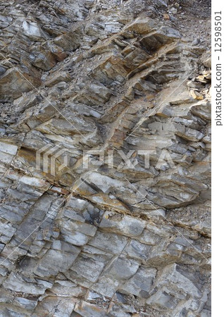 Mudstone strata (Nagano Prefecture Matsumoto-shi Aida district) Mudstone strata (Nagano Prefecture Matsumoto-shi Aida district) 12598501