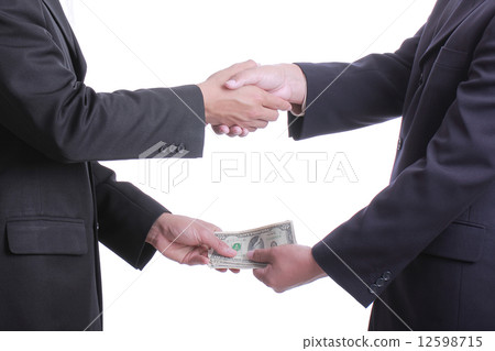 Businessman give money for corruption something and accepted Businessman give money for corruption something and accepted 12598715