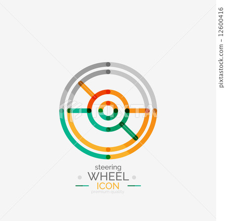Car steering wheel icon Car steering wheel icon 12600416