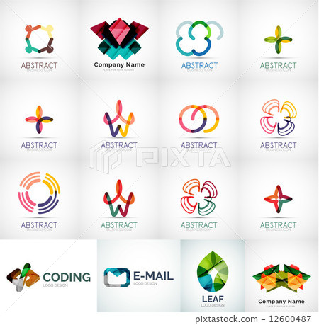 Abstract company logo collection - Stock Illustration [12600487] - PIXTA