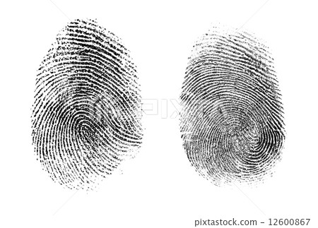 fingerprint or thumbprint set isolated 12600867