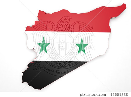 Map illustration of Syria with map Map illustration of Syria with map 12601888