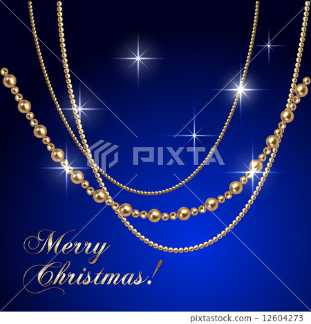 Vector abstract luxury Christmas greeting card with jewelry 12604273