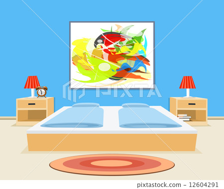 Bedroom Background. Vector illustration - Stock Illustration [12604291 ...