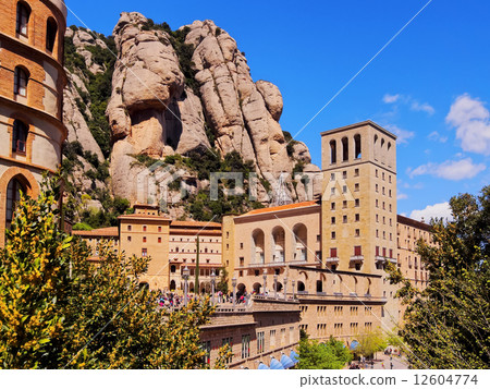 Monastery in Montserrat, Spain Monastery in Montserrat, Spain 12604774