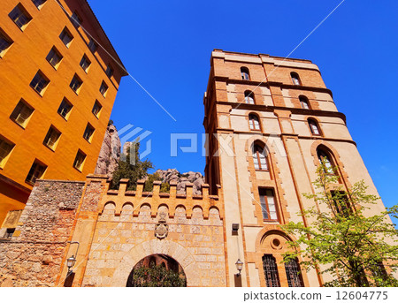 Monastery in Montserrat, Spain Monastery in Montserrat, Spain 12604775