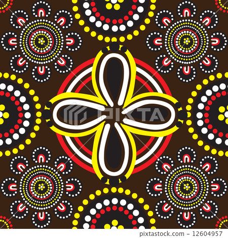 seamless background patterns and the australian - Stock Illustration ...