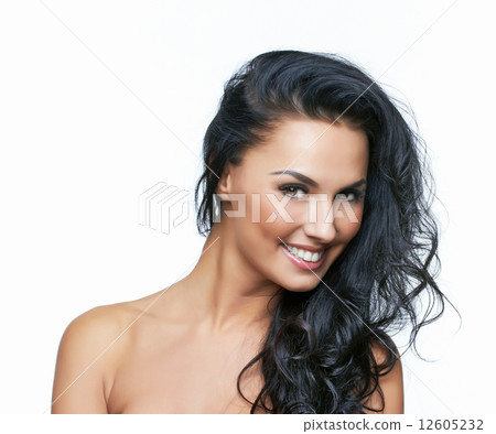 Beautiful portrait of european young woman 12605232
