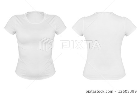 Front and back white t-shirt 12605399