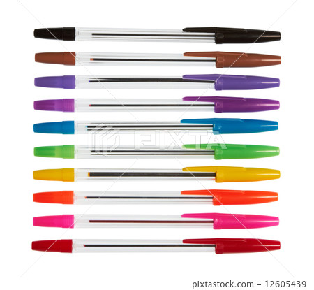 set of color plastic ball-point pens 12605439