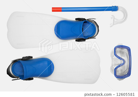 Snorkel, flippers and Mask for Diving 12605581