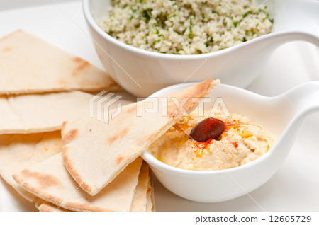 taboulii couscous with hummus taboulii couscous with hummus 12605729