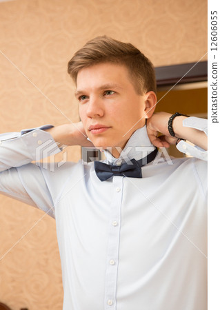 Elegant young handsome groom. Fashion portrait. Elegant young handsome groom. Fashion portrait. 12606055