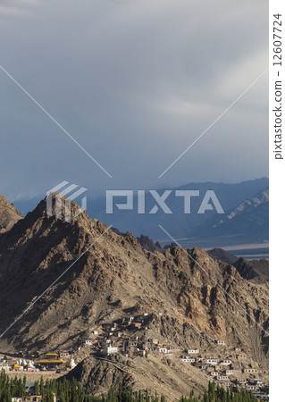 View of Leh town, India 12607724