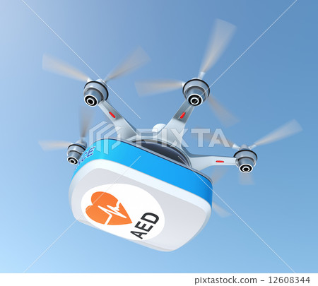 Drone's emergency relief activity concept 12608344