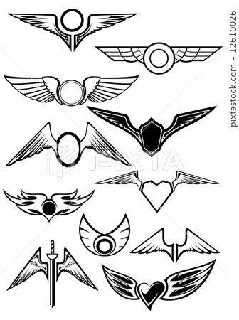 Heraldic emblems set 12610026