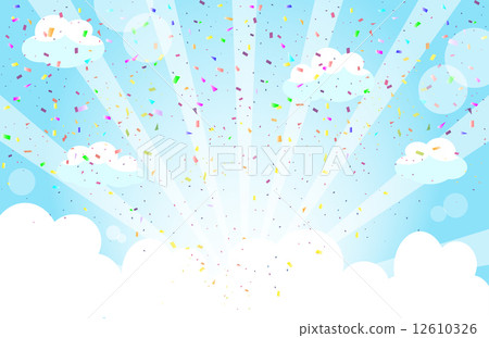 藍天五彩紙屑 12610326
