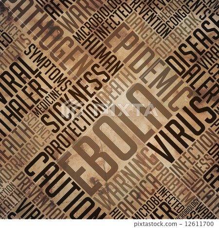 Ebola -Virus Concept on Grunge Word Collage. 12611700