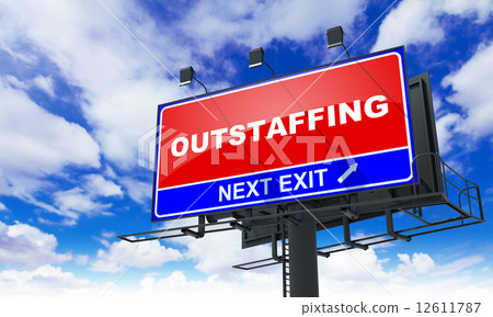 Outstaffing on Red Billboard. Outstaffing on Red Billboard. 12611787