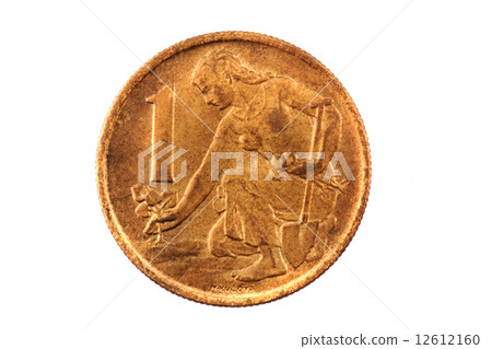 old czech crown (czech coin - 1 koruna) 12612160