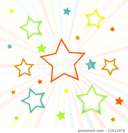 Abstract colorful background with stars - Stock Illustration [12612978 ...