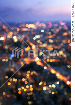 bokeh (out of focus) night London, view from shard, UK 12613366