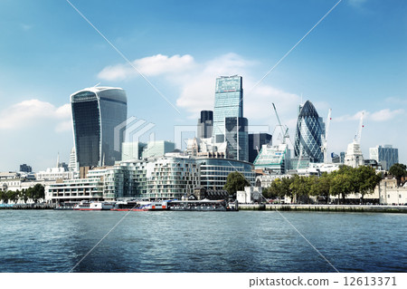 London city skyline from the River Thames London city skyline from the River Thames 12613371