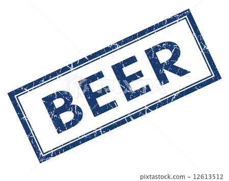 Beer blue square grungy stamp isolated on white background Beer blue square grungy stamp isolated on white background 12613512