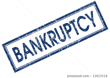 Bankruptcy blue square grungy stamp isolated on white background Bankruptcy blue square grungy stamp isolated on white background 12613518