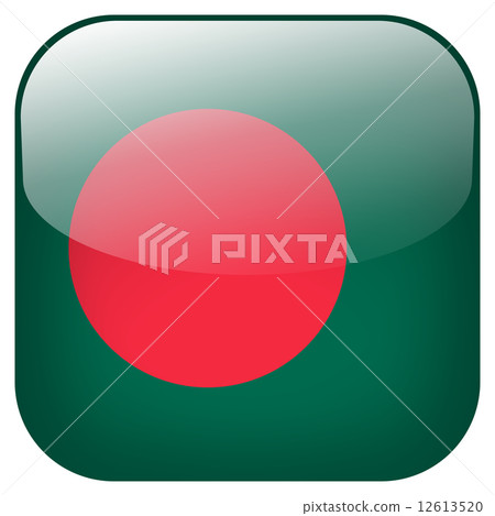 Bangladesh national flag square button isolated on white background Bangladesh national flag square button isolated on white background 12613520