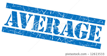 Average blue square grunge textured stamp isolated on white 12613533