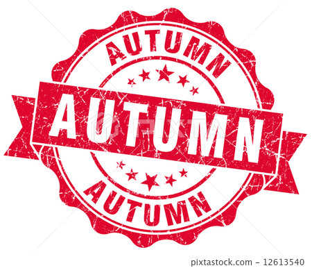 autumn red grunge stamp autumn red grunge stamp 12613540