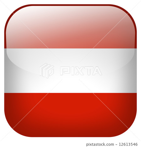 Austria national flag square button isolated on white background Austria national flag square button isolated on white background 12613546