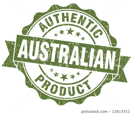 Australian product grunge green stamp 12613551