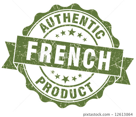 French product green grunge stamp 12613864