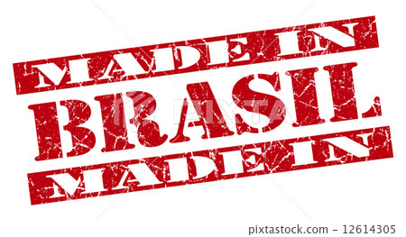 made in Brasil grunge red stamp made in Brasil grunge red stamp 12614305