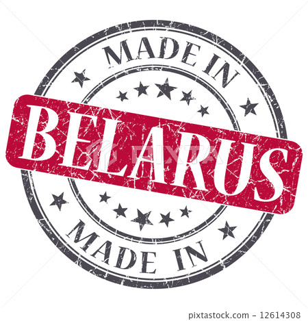 made in BELARUS red grunge stamp isolated on white background made in BELARUS red grunge stamp isolated on white background 12614308