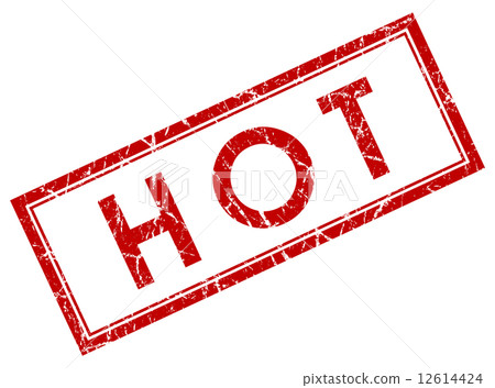 hot red square stamp - Stock Illustration [12614424] - PIXTA