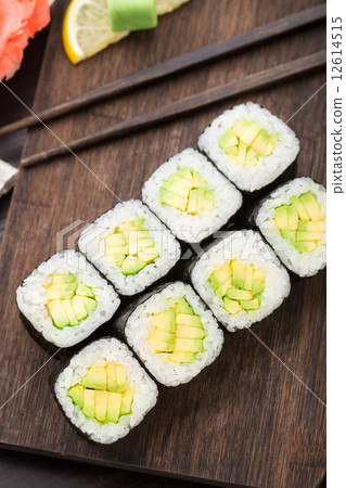 Sushi rolls with avocado Sushi rolls with avocado 12614515