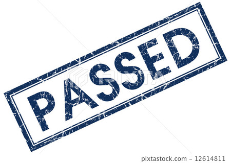 passed blue square stamp passed blue square stamp 12614811