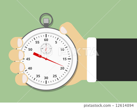 Hand Holding Stopwatch 12614894